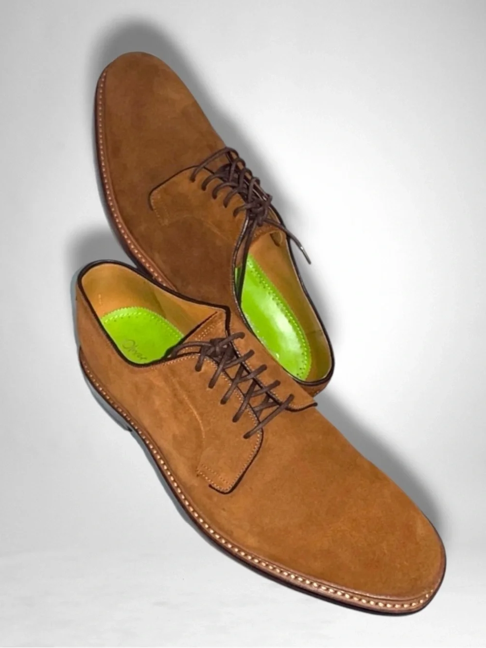 Oliver Sweeney Westleton Suede Derby Shoes Men’s US 10 Brown Suede Goodyear-Welt